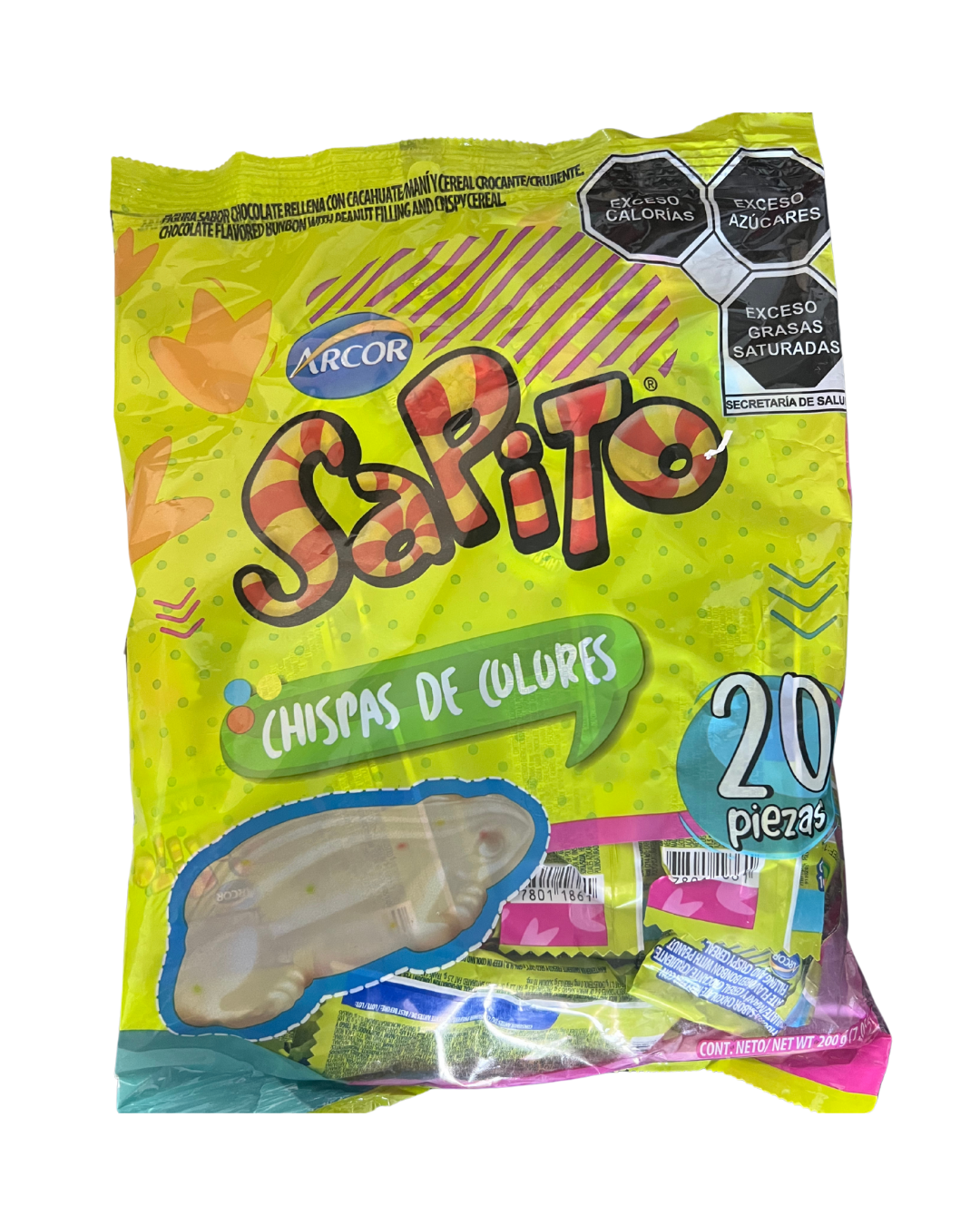 Arcor Sapito Chispas de colores 20uds.